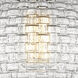 Wexford LED 8 inch Brushed Brass Mini Pendant Ceiling Light in Clear Basket Weave Glass